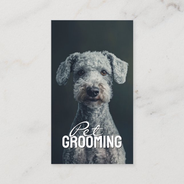 Carte De Visite Salon pour animaux domestiques Bedlington Terrier  (Devant)