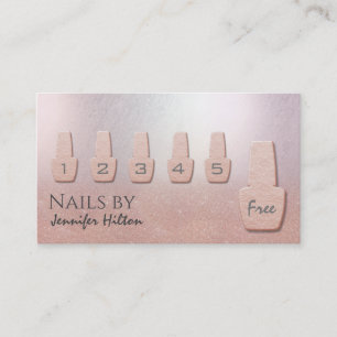 Carte De Visite Salon rose de glitterie à ongles