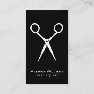 Carte De Visite Salon Shears   Blanc