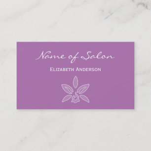 Carte De Visite Salon simple et chic dans Floral Orchidée radiante
