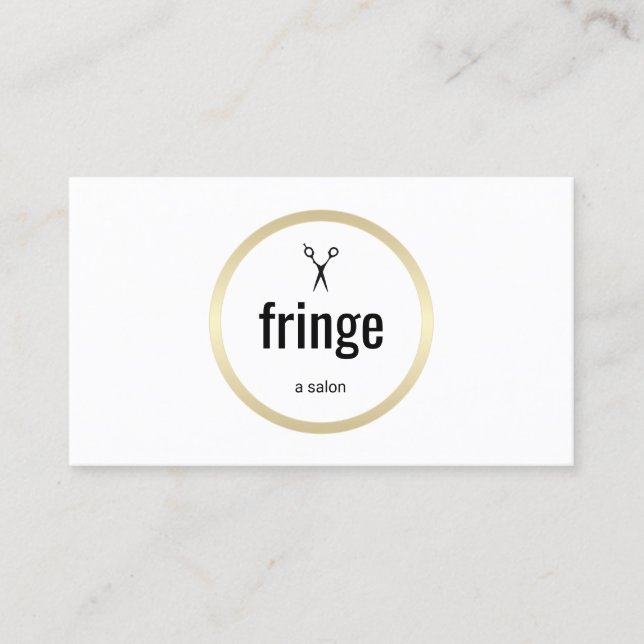 Carte De Visite Salon simple moderne White Gold Hair (Devant)