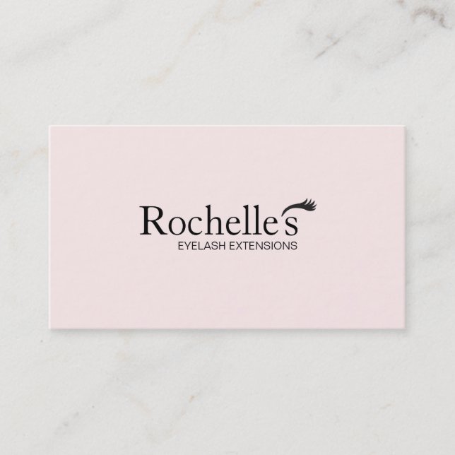 Carte De Visite Salon simple rose Eyelash (Devant)