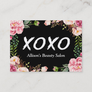 Carte De Visite Salon SPA de beauté XOXO Élégant enveloppement flo