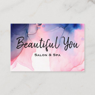 Carte De Visite *~* Salon Spa Lavage de cheveux Nuages Massage Aqu
