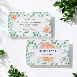 Carte De Visite Salon Spa wedding planner Vert Blanc