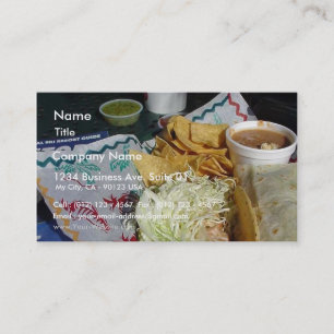 Carte De Visite Salsa de Mexicain de nourriture de taco de