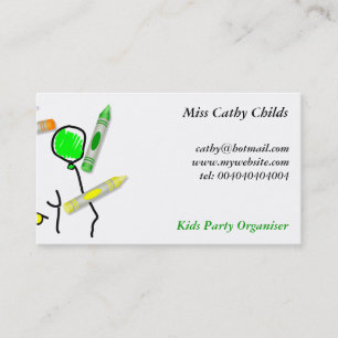 Carte De Visite Salutation d'anniversaire de crayon,