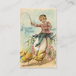 Carte De Visite Salutation vintage pour les garçons et les filles 