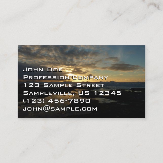 Carte De Visite San Diego Sunset III Superbe paysage californien (Devant)