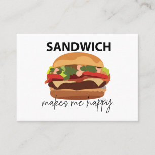 Carte De Visite Sandwich Me Rend Heureux