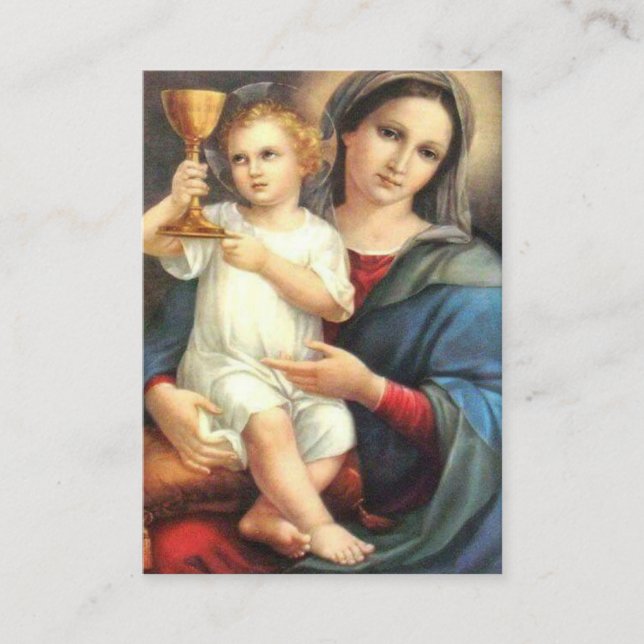 Carte De Visite Sang précieux de consécration de prière de Jésus (Devant)