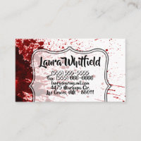 Carte de visite Sanglant Splatz Vampire Horreur go