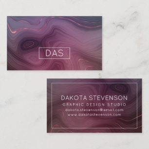 Carte De Visite Sangria Strata   Moody Pink Dusky Purple Personnal