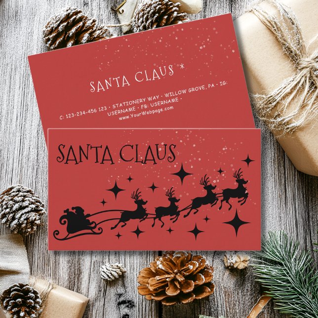 Carte De Visite Santa Claus for hire (Créateur téléchargé)
