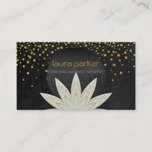 Carte De Visite Santé curative de yoga de logo de fleur de Lotus