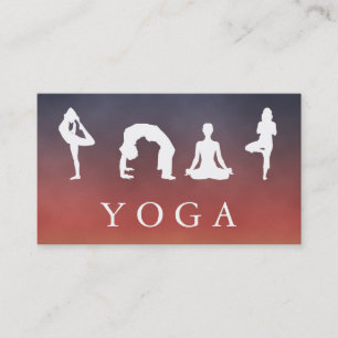 Carte De Visite Santé curative de yoga doux élégant de logo