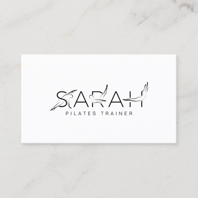 Carte De Visite SARAH Nom Pilates Instructeur (Devant)