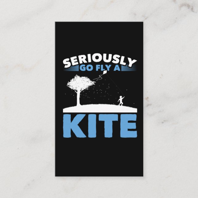 Carte De Visite Sarcastic Kite Flying Joke Sarcasm Humour (Devant)