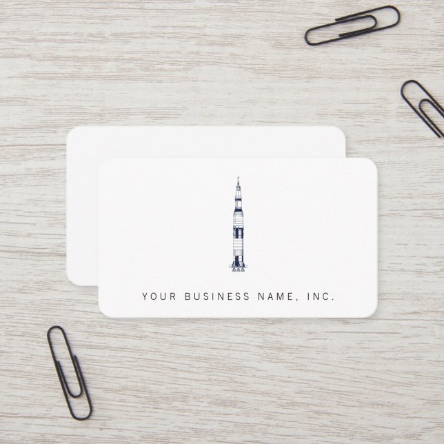 Carte De Visite Saturn Rocket (Devant/Arrière en situation)