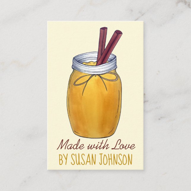 Carte De Visite Sauce à la pomme de confiture de pot maison (Devant)