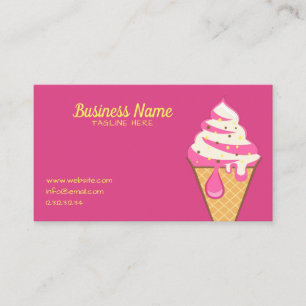 Carte De Visite Saupoudrer de crème glacée Cone Frosting