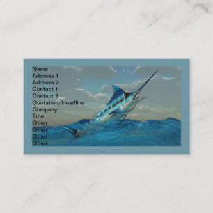 Carte De Visite Saute Blue Marlin