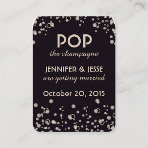 Carte De Visite Sautez la Champagne - sauvez l'étiquette de date