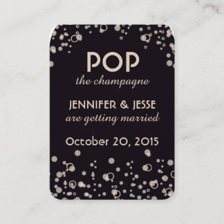 Carte De Visite Sautez la Champagne - sauvez l'étiquette de date