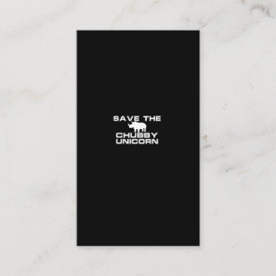 Carte De Visite save the chubby unicorn