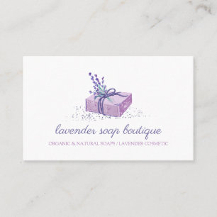 Carte De Visite Savon Lavande Cosmétique de Bain Violet