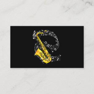 Carte De Visite Saxophone Musique Jazz Saxophone