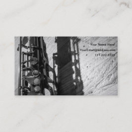 Carte De Visite Saxophone ténor noir et blanc