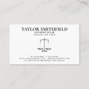 Carte De Visite Scales de justice Avocat Avocat Juge