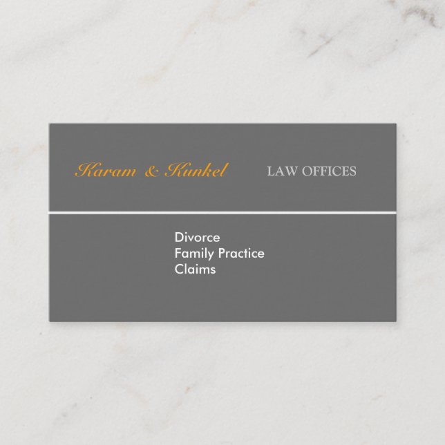 Carte De Visite Scales de justice simple pour les avocats (Devant)