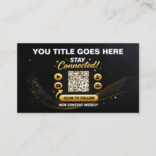 Carte De Visite Scan to Connect QR Code Design Template (Devant)