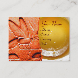 CARTE DE VISITE SCEAU DE CIRE EN OEUVRE DE L'ÉGYPTIENNE ANTIQUE HO