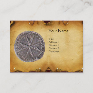 Carte De Visite Sceau du parchemin St. Stephen MONOGRAM