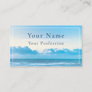 Carte De Visite Scène de plage bleue calme personnalisable