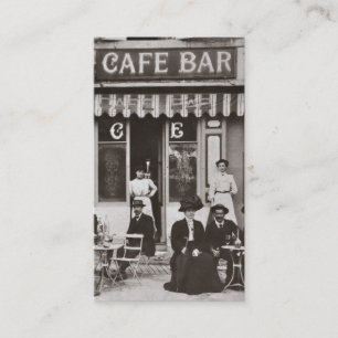 Carte De Visite Scène française vintage de barre de café