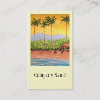 Carte De Visite Scène Plage