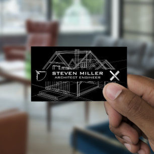 Carte De Visite Schéma des plans Outils d'architecte