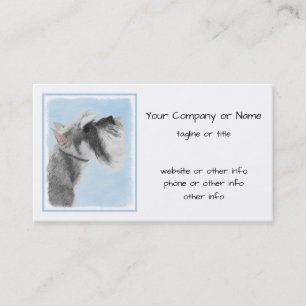 Carte De Visite Schnauzer (Giant, Standard) Peinture - Chien Art