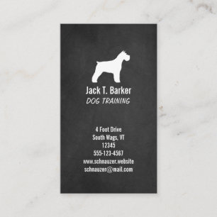 Carte De Visite Schnauzer Silhouette - Style tableau de bord