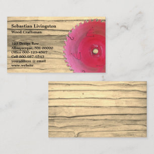 Carte De Visite Scie Circulaire Rustique Métier de la Menuiserie