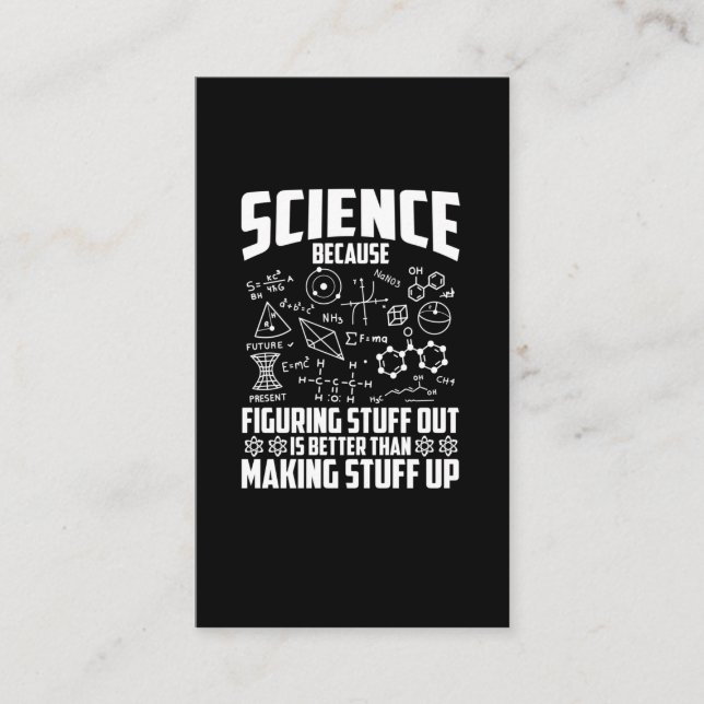 Carte De Visite Science Nerd Mathematician Chemist Physicist (Devant)