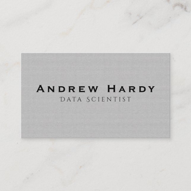 Carte de visite, scientifique de données (Devant)
