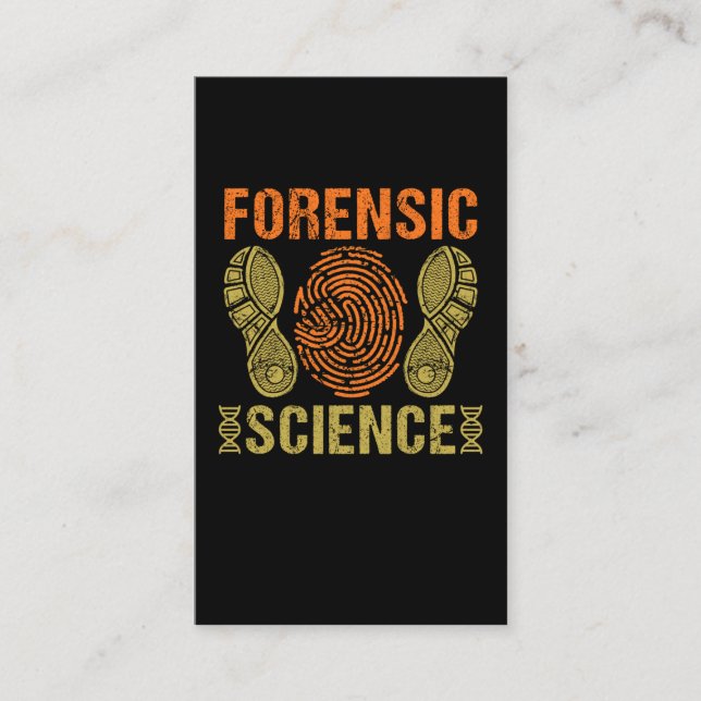 Carte De Visite Scientifiques scientifiques ADN détective judiciai (Devant)