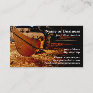 Carte De Visite scoop pour backhoe