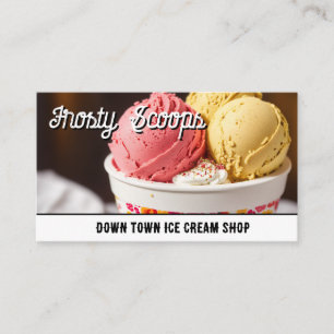 Carte De Visite Scoops of Ice Cream in a Cup