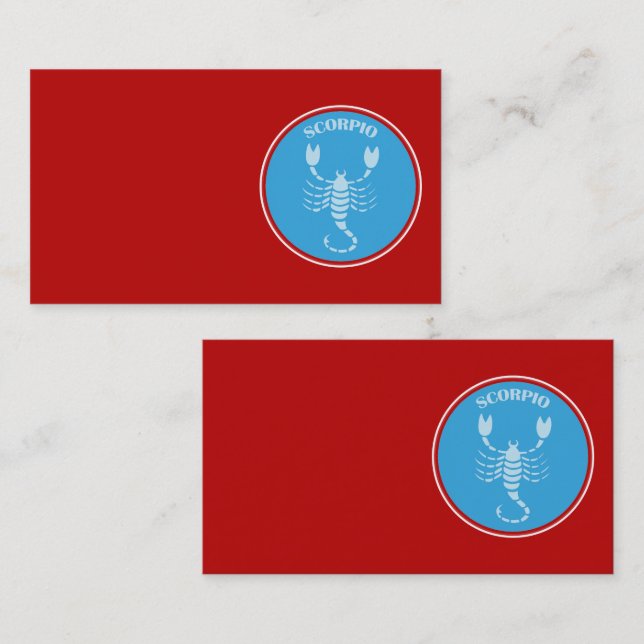 Carte de visite Scorpio (Devant / Derrière)